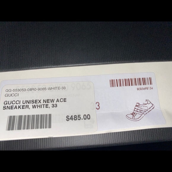 BRAND NEW GUCCI SNEAKERS YOUTH SIZE 3 - Picture 7 of 9